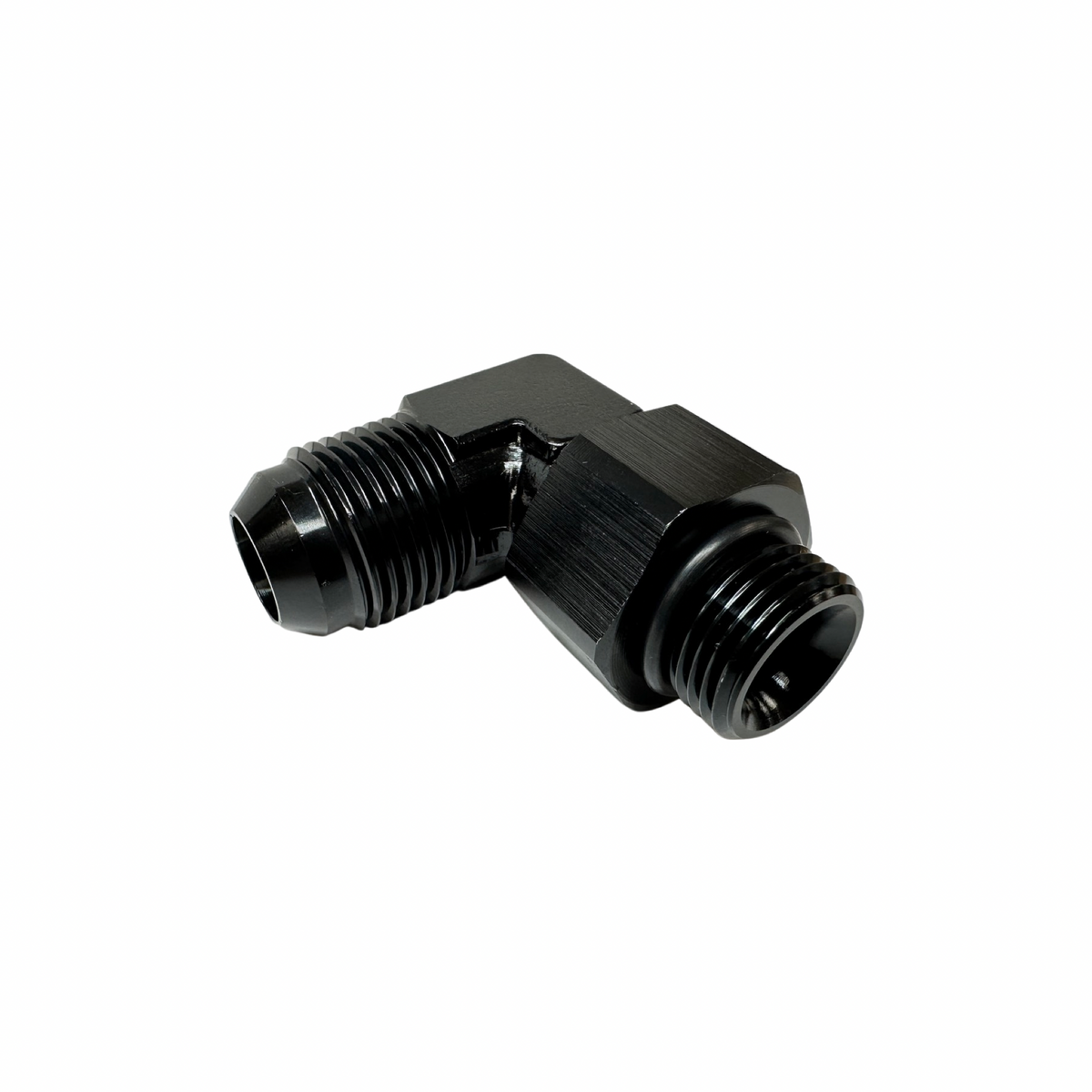 '-10AN Male To -8AN O-Ring Port Swivel 90 Degree