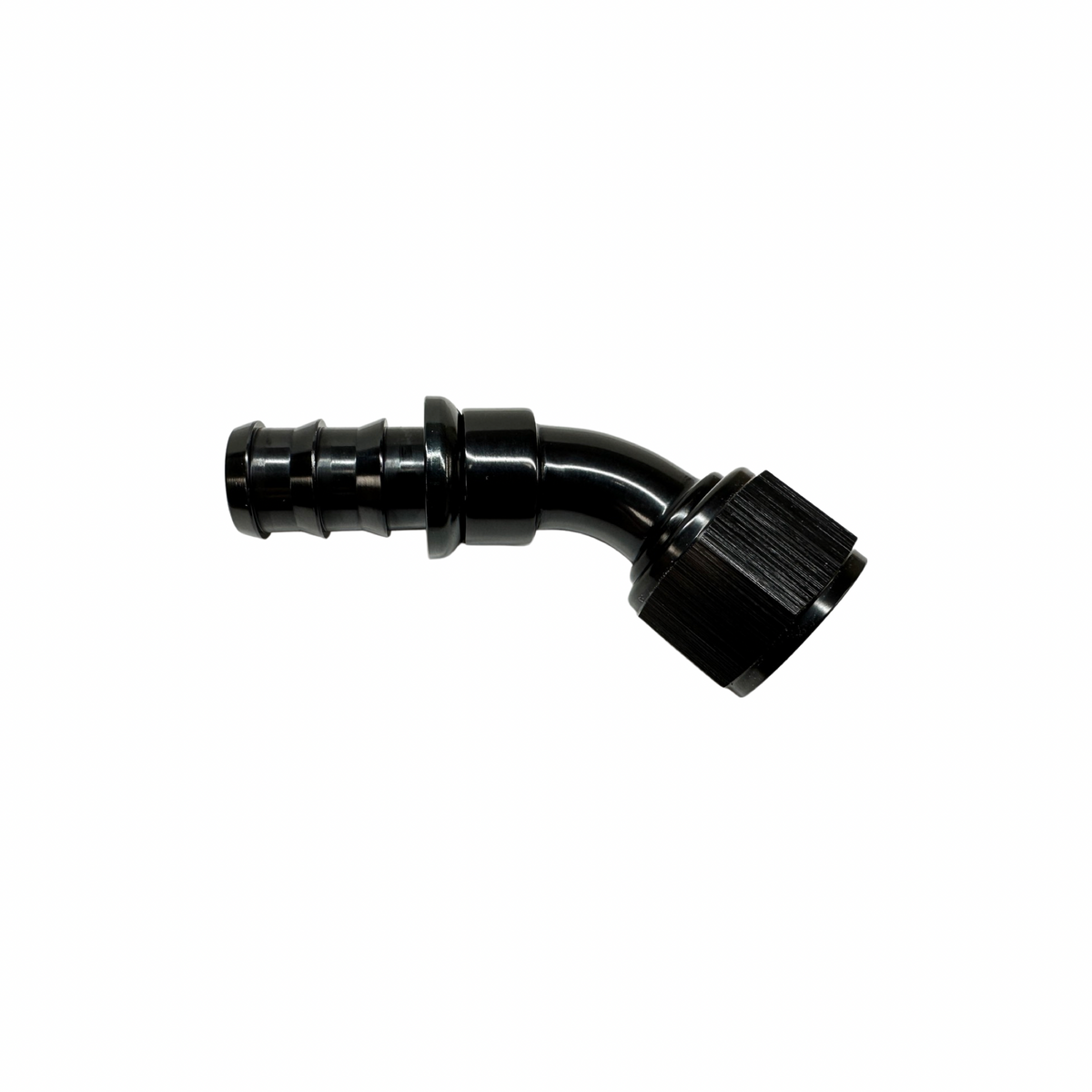 '-12AN 45 Degree Push Lock Hose End