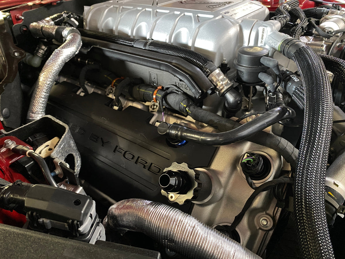 Billet Oil Cap F150 Mustang with AN fitting