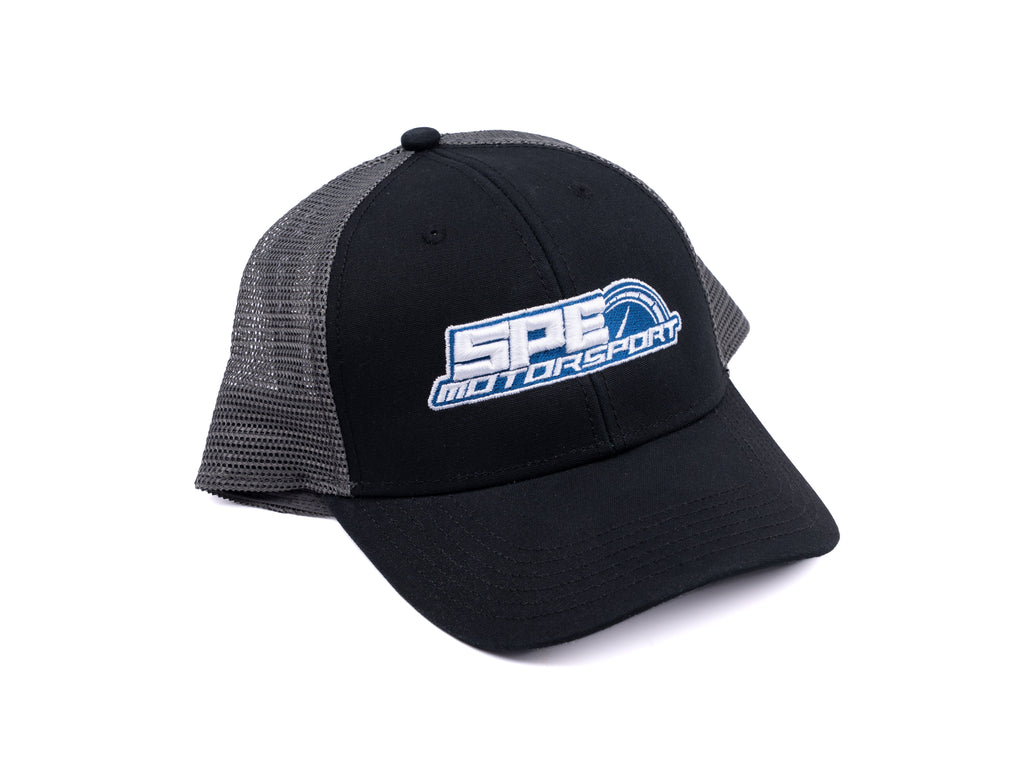 SPE Motorsport Black Blue Snap Back Hat swag racing performance trucker