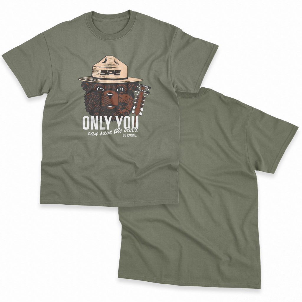 drag racing t-shirt spe motorsport smokey bear