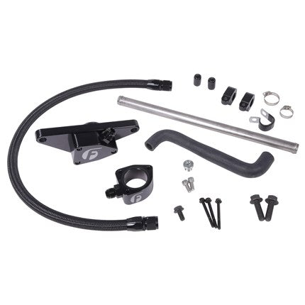 Fleece Cummins Coolant Bypass Kit (2003-2005 Auto Trans) w/ Stainless Steel Braided Line