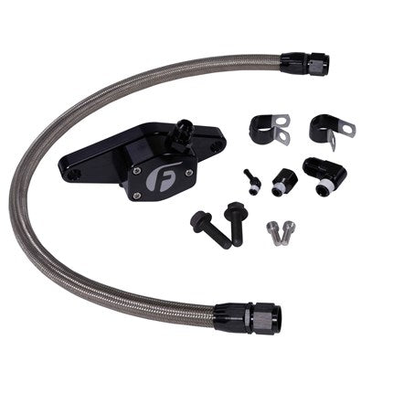 Fleece 12V Coolant Bypass Kit (1994-1998 Dodge) (Coolant Hose Braiding - Black Nylon)
