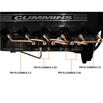 Fleece Fuel Injection Line Set - 07.5-18 Dodge Cummins 6.7L