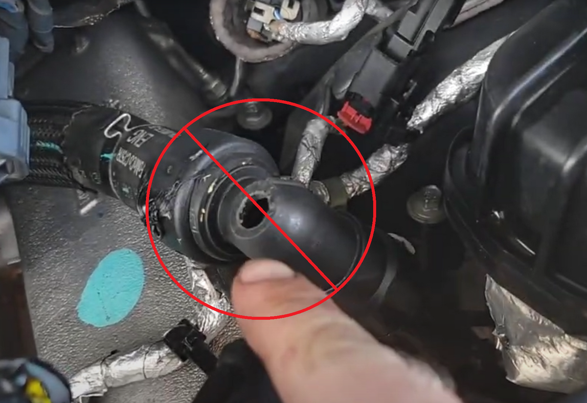 6.7L Powerstroke heater hose fitting