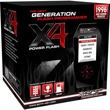 SCT X4 Power Flash Vehicle Programmer - Ford Diesel & Gas